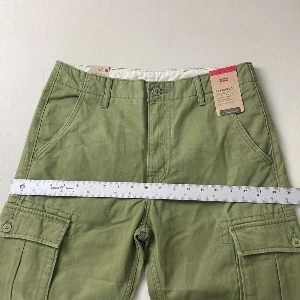 Levis Pants Mens 30x30 Green Ace Cargo Military Utility Y2K Gorpcore Paratrooper